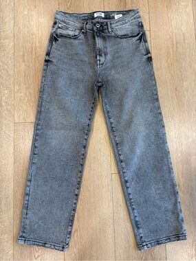 Kensie Jeans The Ella High Rise Straight Leg Jeans Gray Wash Size 8/29